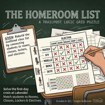 Back to School Logic Puzzle: The Homeroom List cover