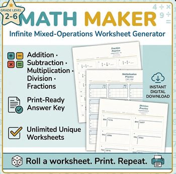 Mixed Operations Worksheet Generator cover